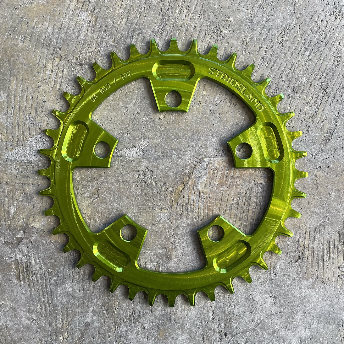 narrow wide chainring STRIDSLAND* (green) ONLINE GLOBAL LUG BLUE