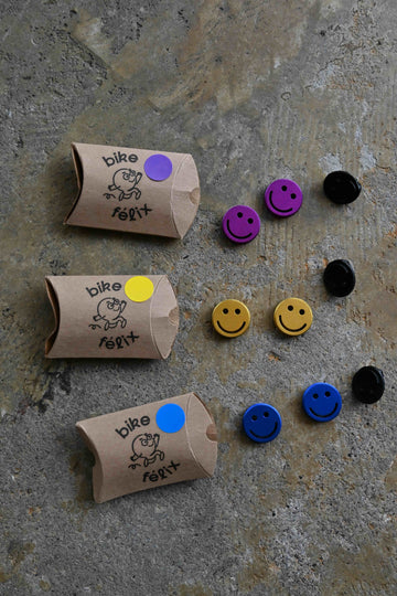 bike felix "ALUMINIUM SMILEY CRANKSET CAPS"